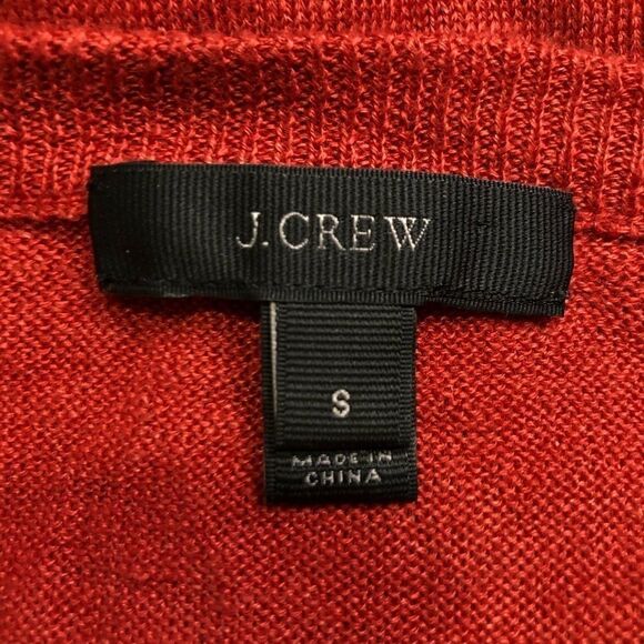 🚨 J. Crew Linen Burnt Orange Knitted Blouse - Picture 6 of 8